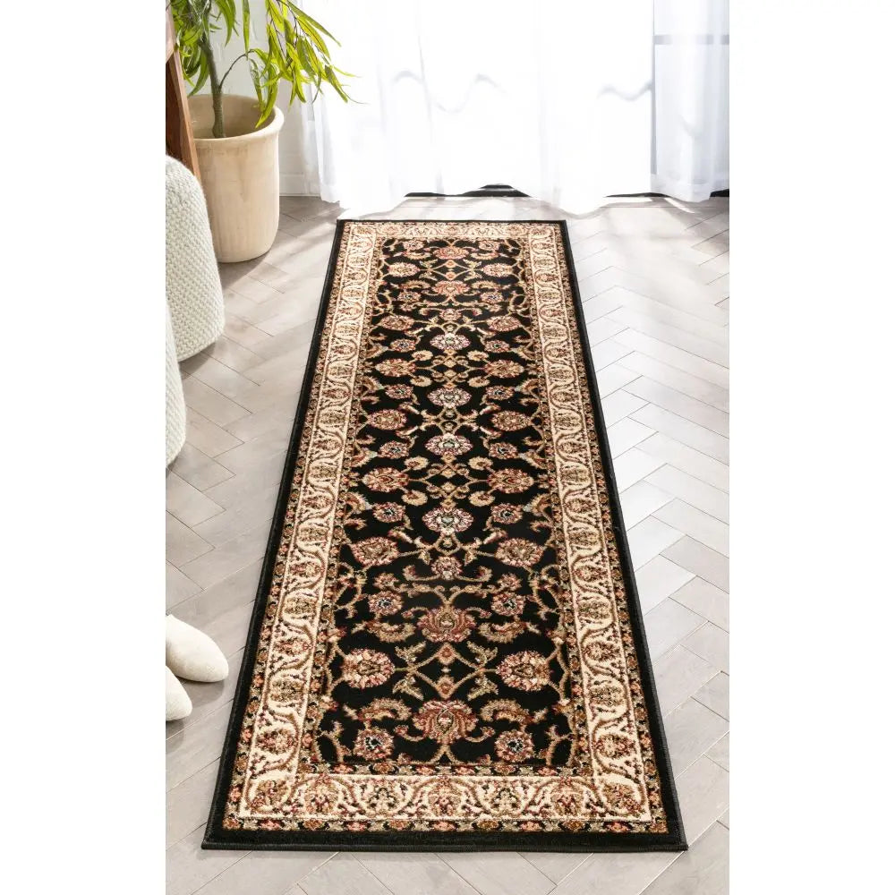 Sarouk Black Traditional Rug、mySite、gigharbornorthrealestate
