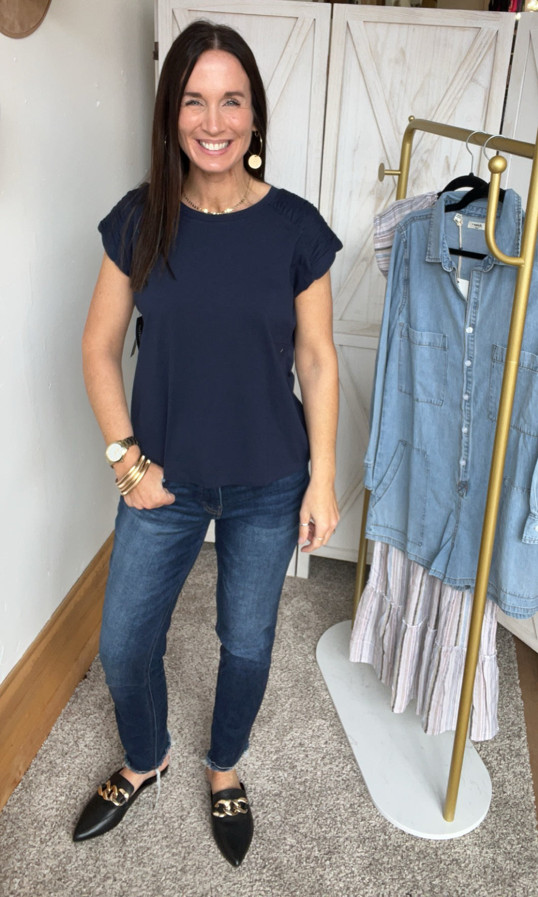 Liverpool Smock Shoulder Top、mySite、garagedoors4me