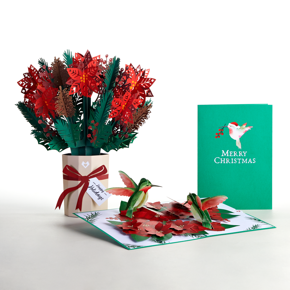 Christmas Hummingbirds Card & Poinsettia Bouquet Bundle、mySite、solidvoid