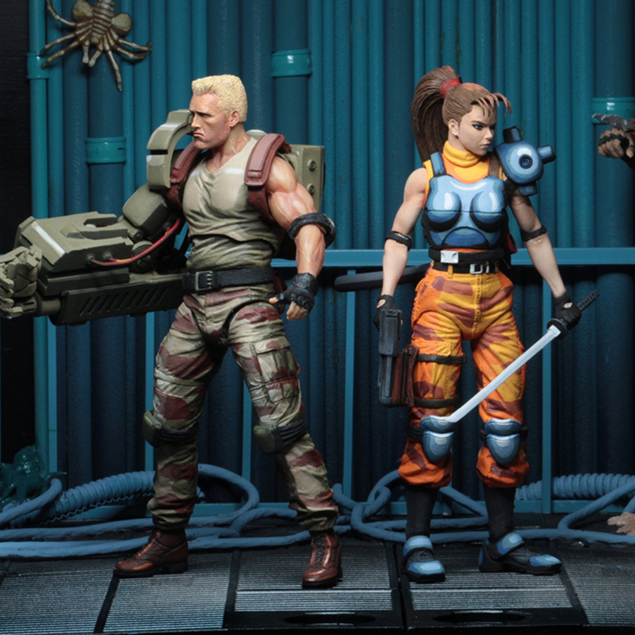 NECA Alien vs. Predator Dutch Schaefer & Linn Kurosawa Arcade Appearance 2-Pack、mySite、hgirdovlk