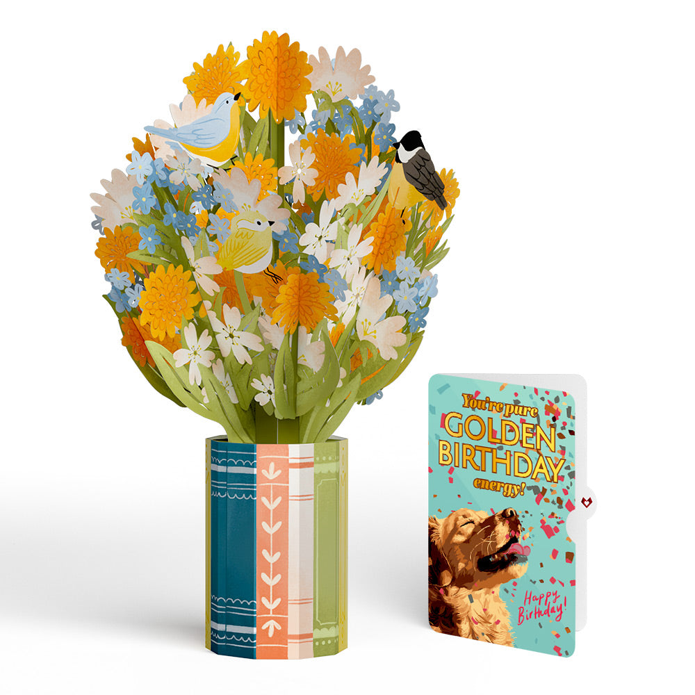 Spring Joy Birthday Bouquet and Golden Energy Sentiment Set、mySite、solidvoid