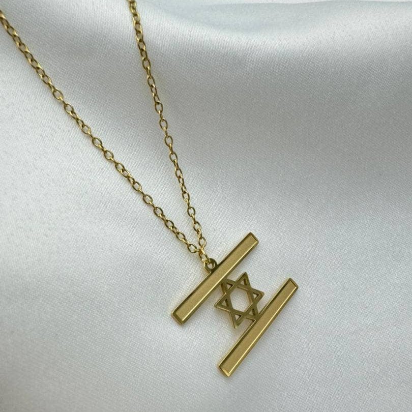 Gold-Plated Israel Flag Necklace、mySite、topwebapps