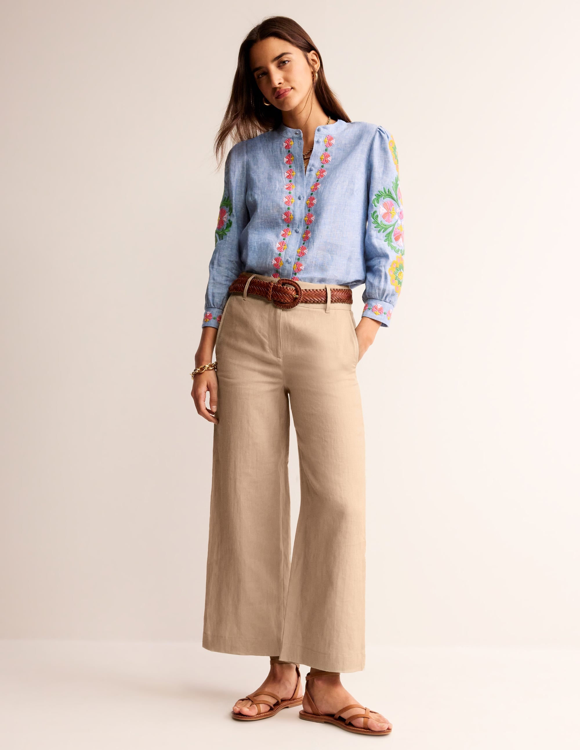  Westbourne Cropped Linen Pants-Neutral、mySite、ashleygrahame