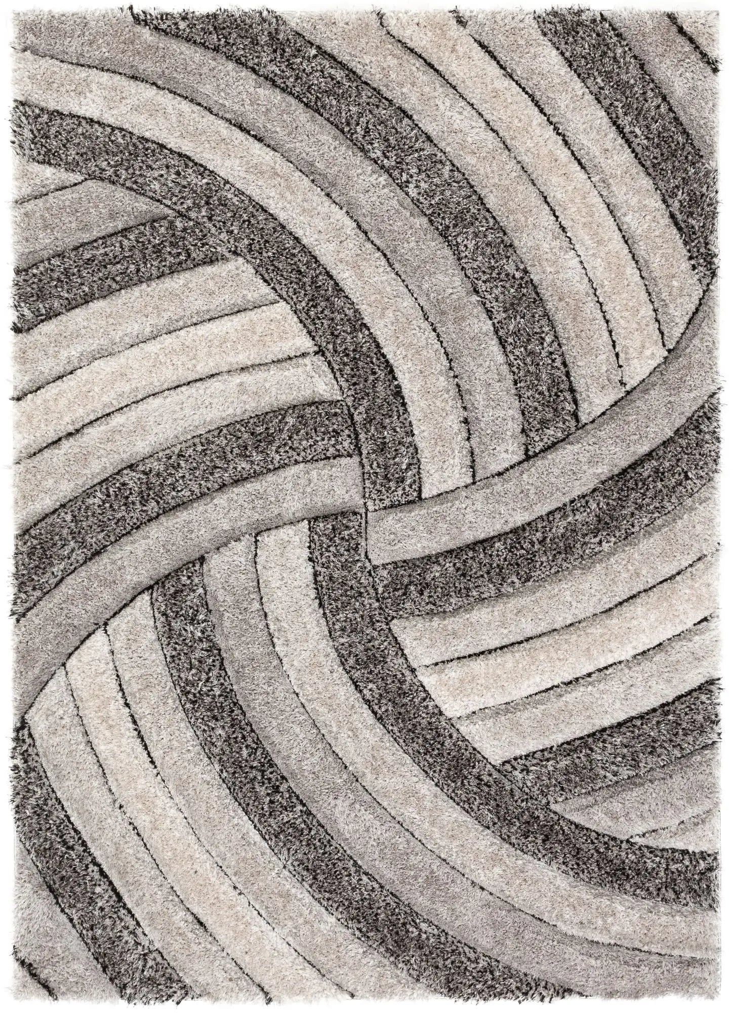 Ucci Grey Modern 3D Textured Shag Rug、mySite、gigharbornorthrealestate