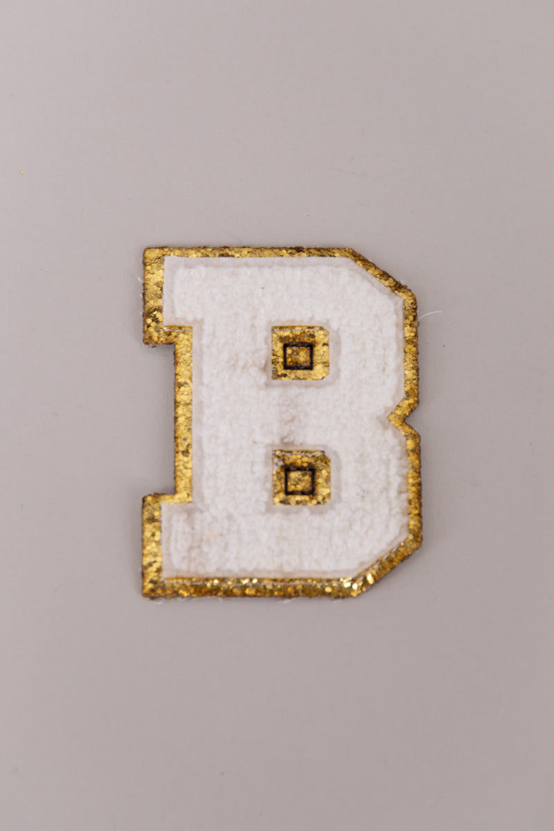 Chenille Adhesive Letter Patches- White 5.5cm、mySite、hinf8tx79