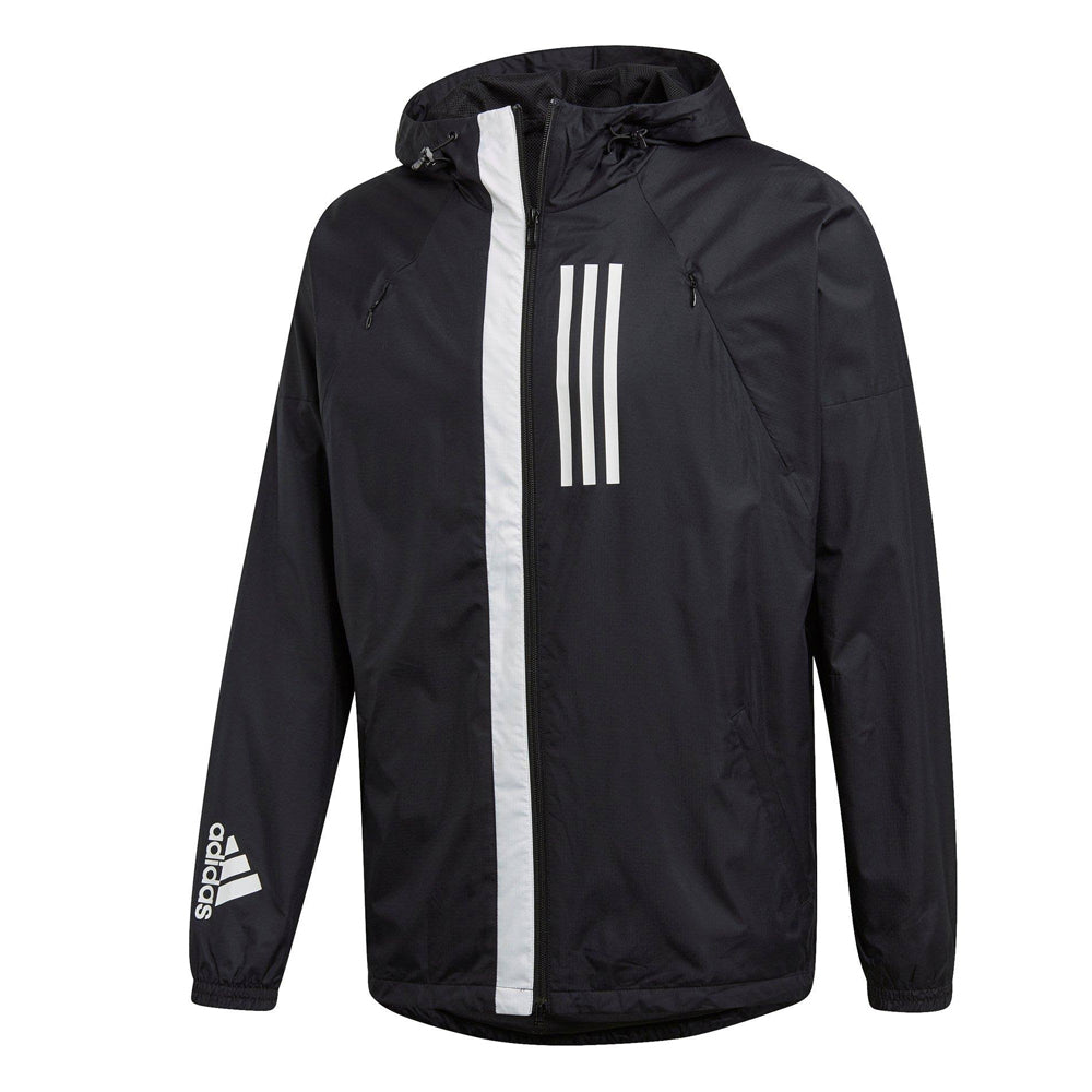 adidas Men's W.N.D. Jacket Black/White、mySite、noshort