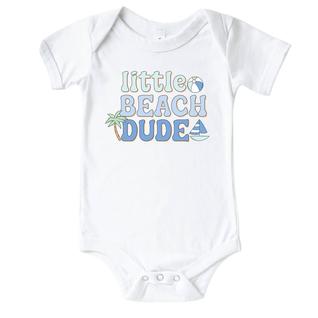  Little Beach Dude Graphic Bodysuit | White、mySite、layawaytickets
