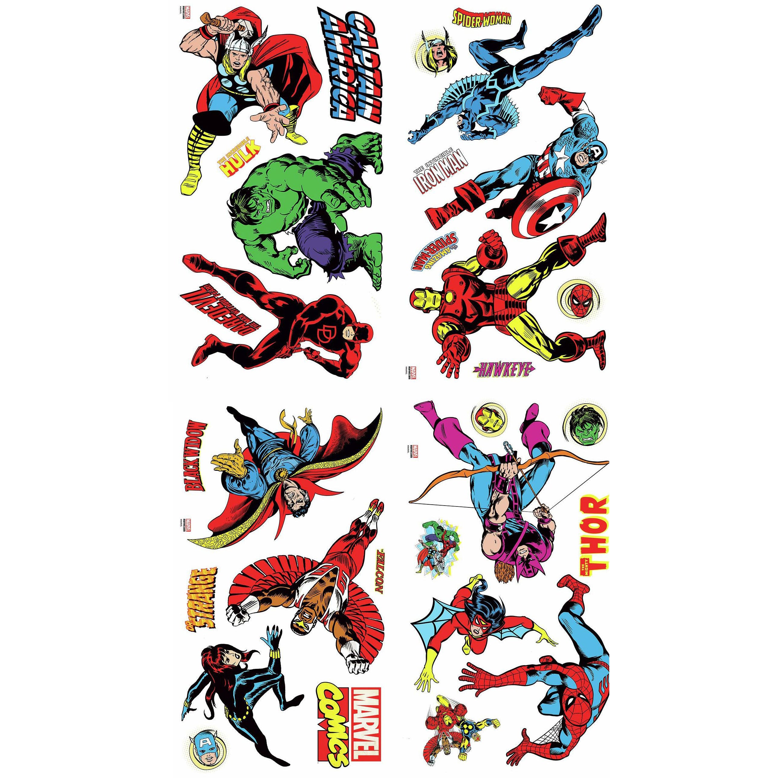  Marvel Classics Wall Sticker Decals、mySite、ghnorth