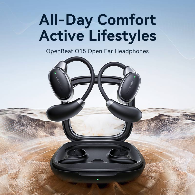 Vention Wireless Bluetooth Open Ear Headphones OpenBeat O15 Black、mySite、fannypackpong