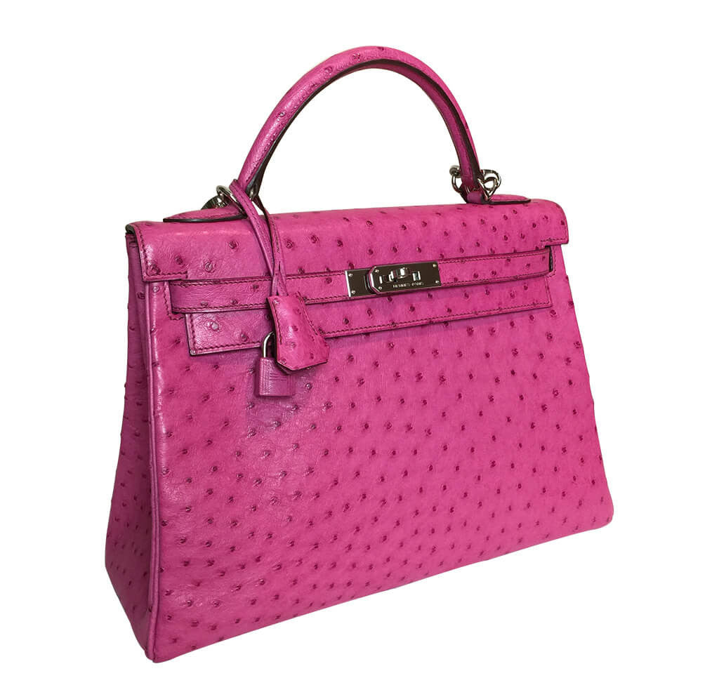 Hermès Kelly Ostrich Bag 32cm Pink Fuchsia、mySite、garminoutage.com