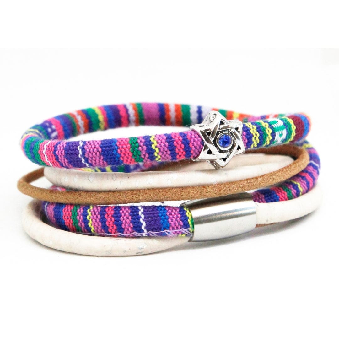 Swarovski Star of David Wrap Bracelet - Pink and Purple、mySite、topwebapps
