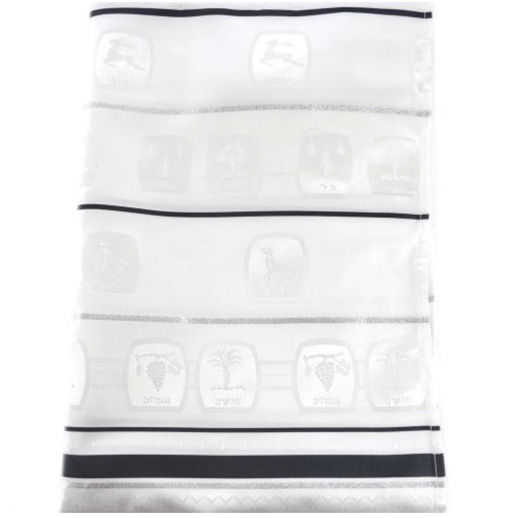 Black and Silver Stripe Shvotim Tallis- 18 x 72、mySite、topwebapps