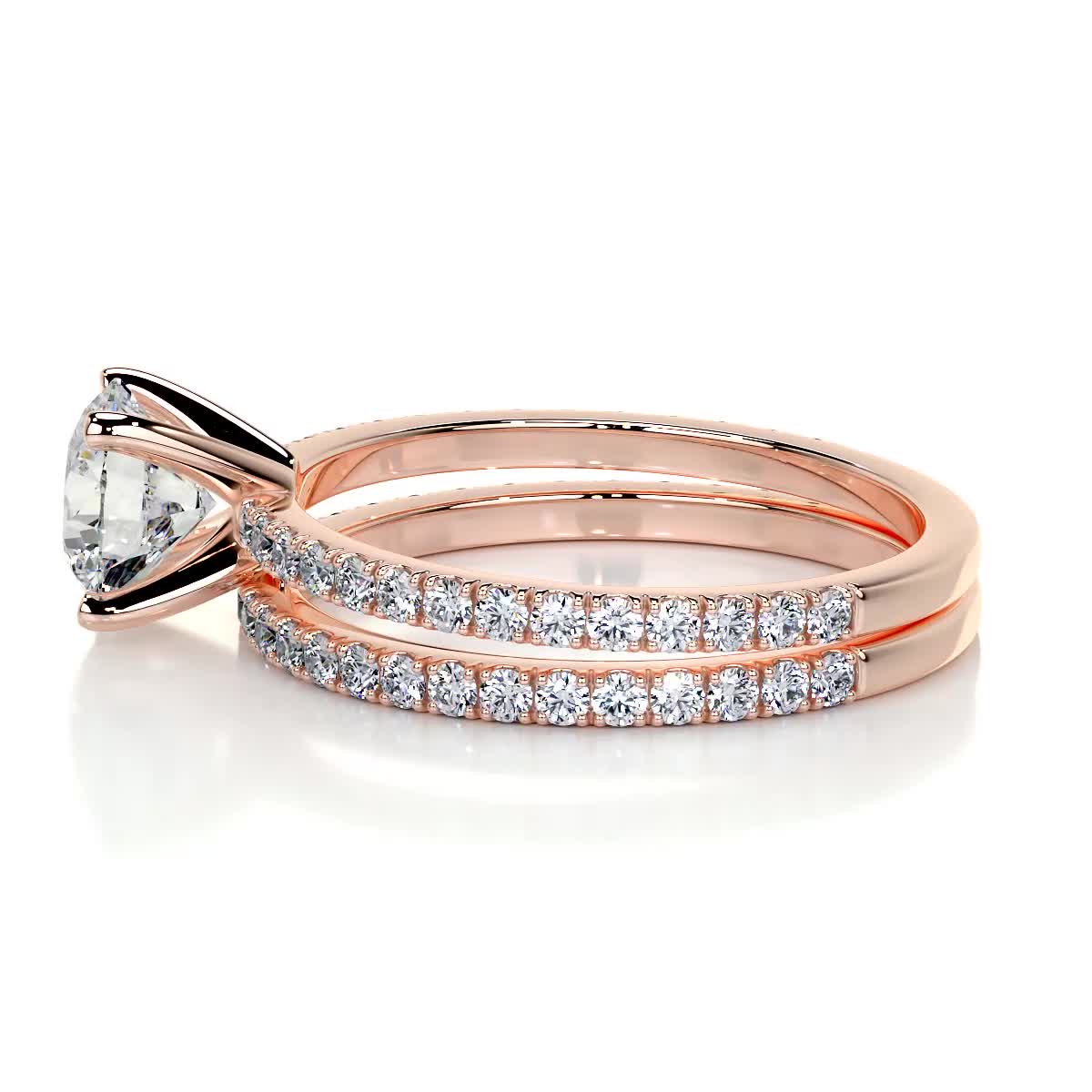 Stephanie Lab Grown Diamond Bridal Set -14K Rose Gold、mySite、hinf8tx79