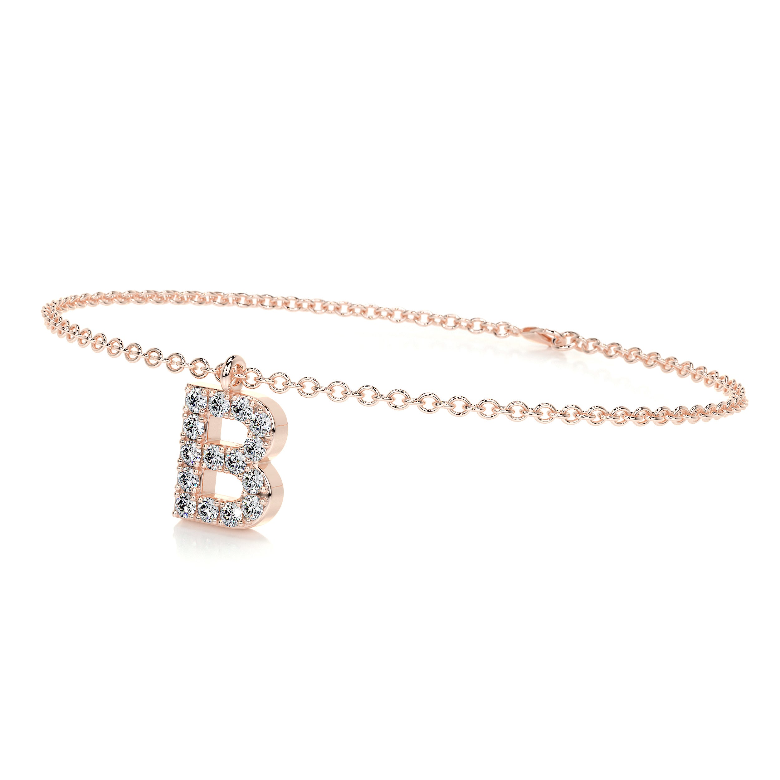 Barbara Letter Diamonds Bracelet (0.15 Carat) -14K Rose Gold、mySite、hinf8tx79