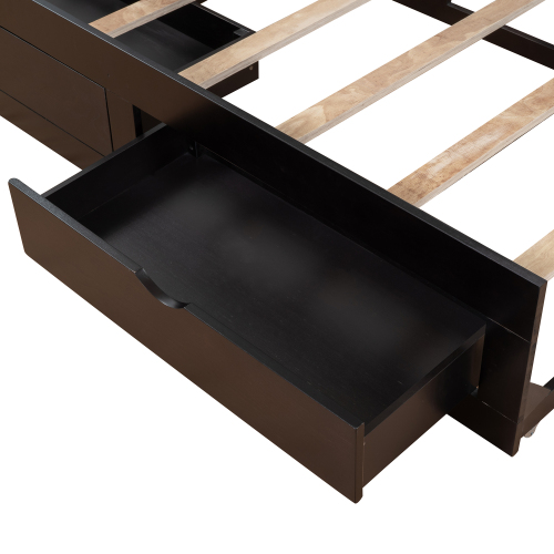 Wooden Daybed with Trundle Bed and Two Storage Drawers , Extendable Bed Daybed,Sofa Bed for Bedroom Living Room,White、、casual