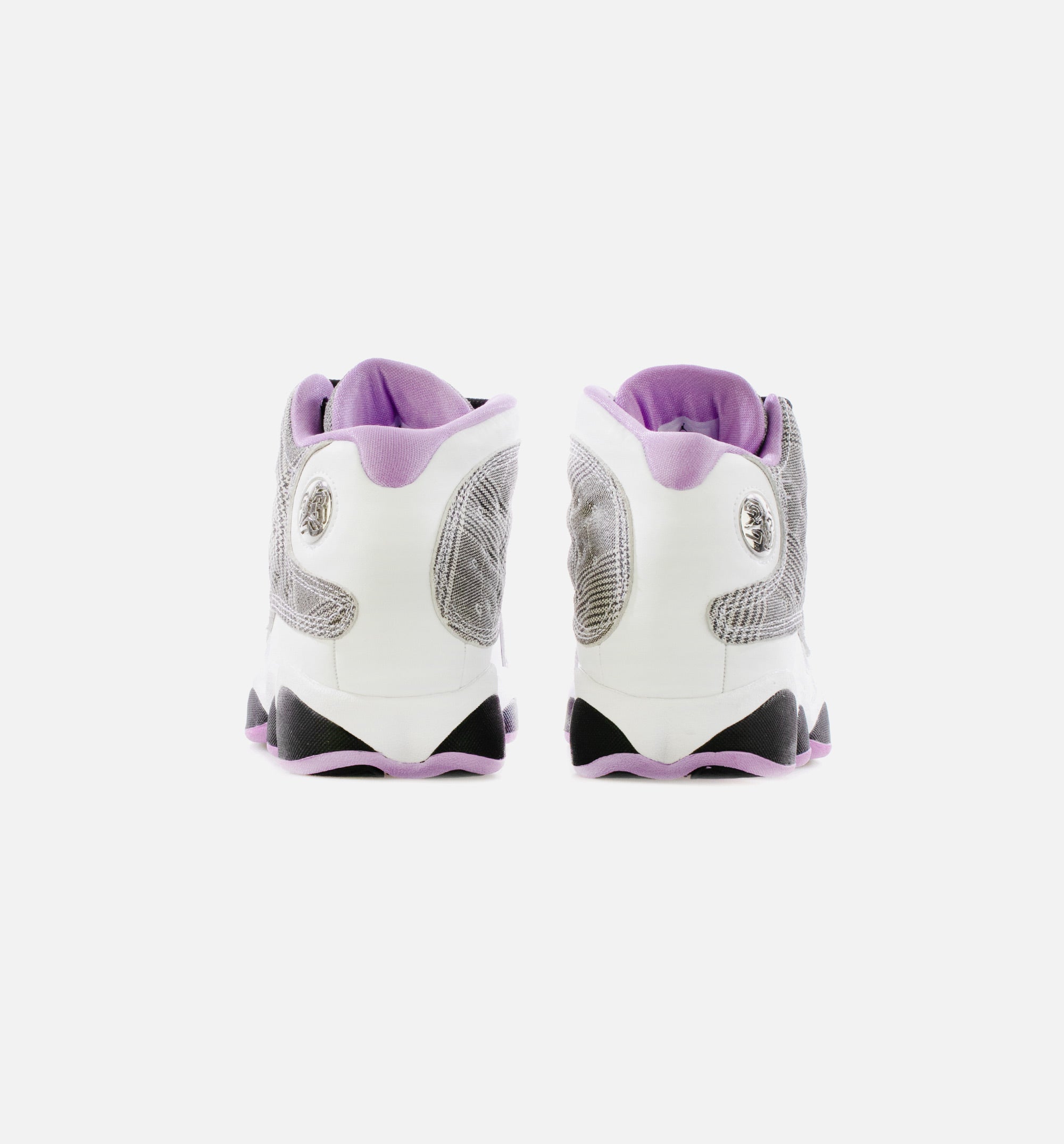 Air Jordan 13 Houndstooth Grade School Lifestyle Shoe - White/Black/Lilac/Metallic Silver Free Shipping、mySite、dreamappss