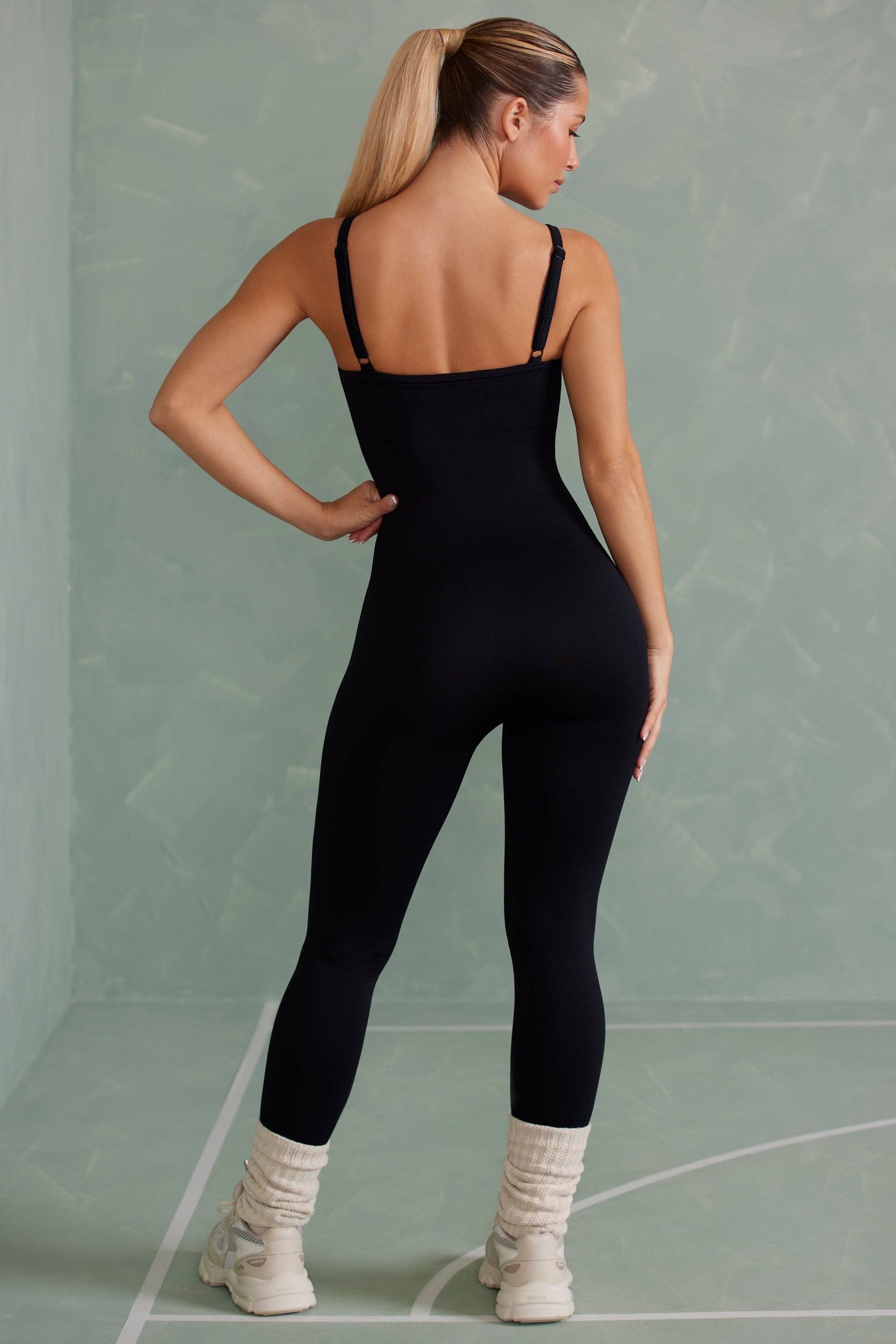 Super Sculpt Unitard in Onyx Black、mySite、solidvoid