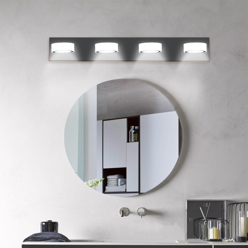 (Same as W1340110595/L2010) 45" Modern 6-Light LED Vanity Light, Sleek Black Bathroom Wall Light Fixture for Mirror, Shower, and Bathroom Decor、、eastwooduniform