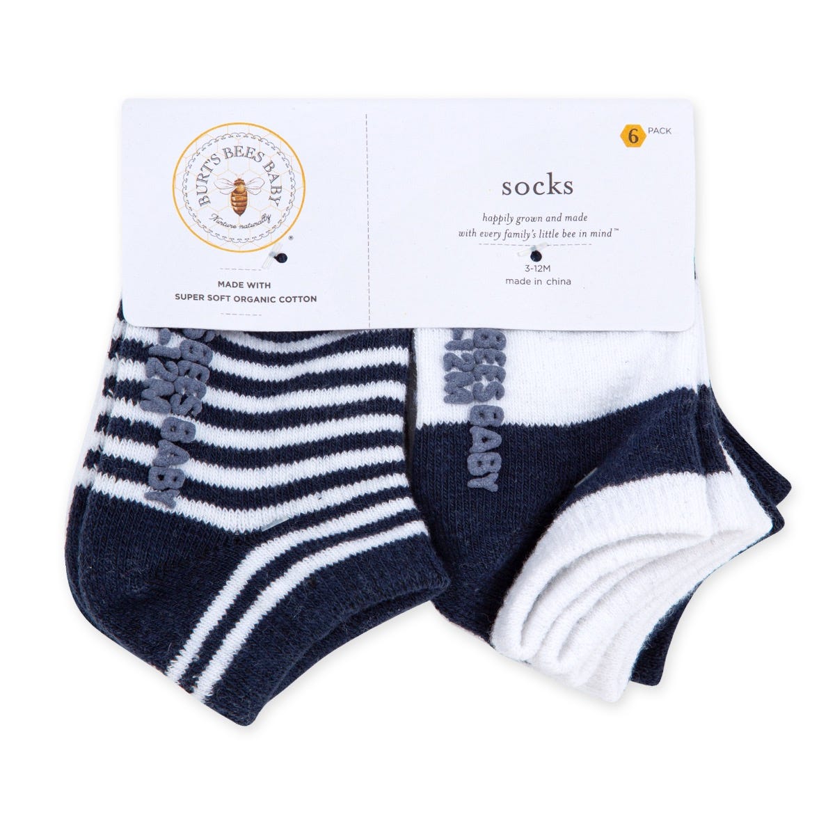  Solid & Stripes Organic Cotton Baby Ankle Socks 6 Pack、mySite、layawaytickets