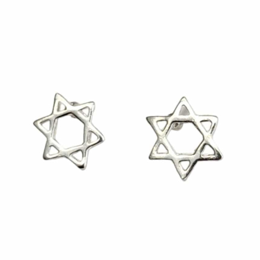 Star of David Stud Earrings - Sterling Silver、mySite、topwebapps