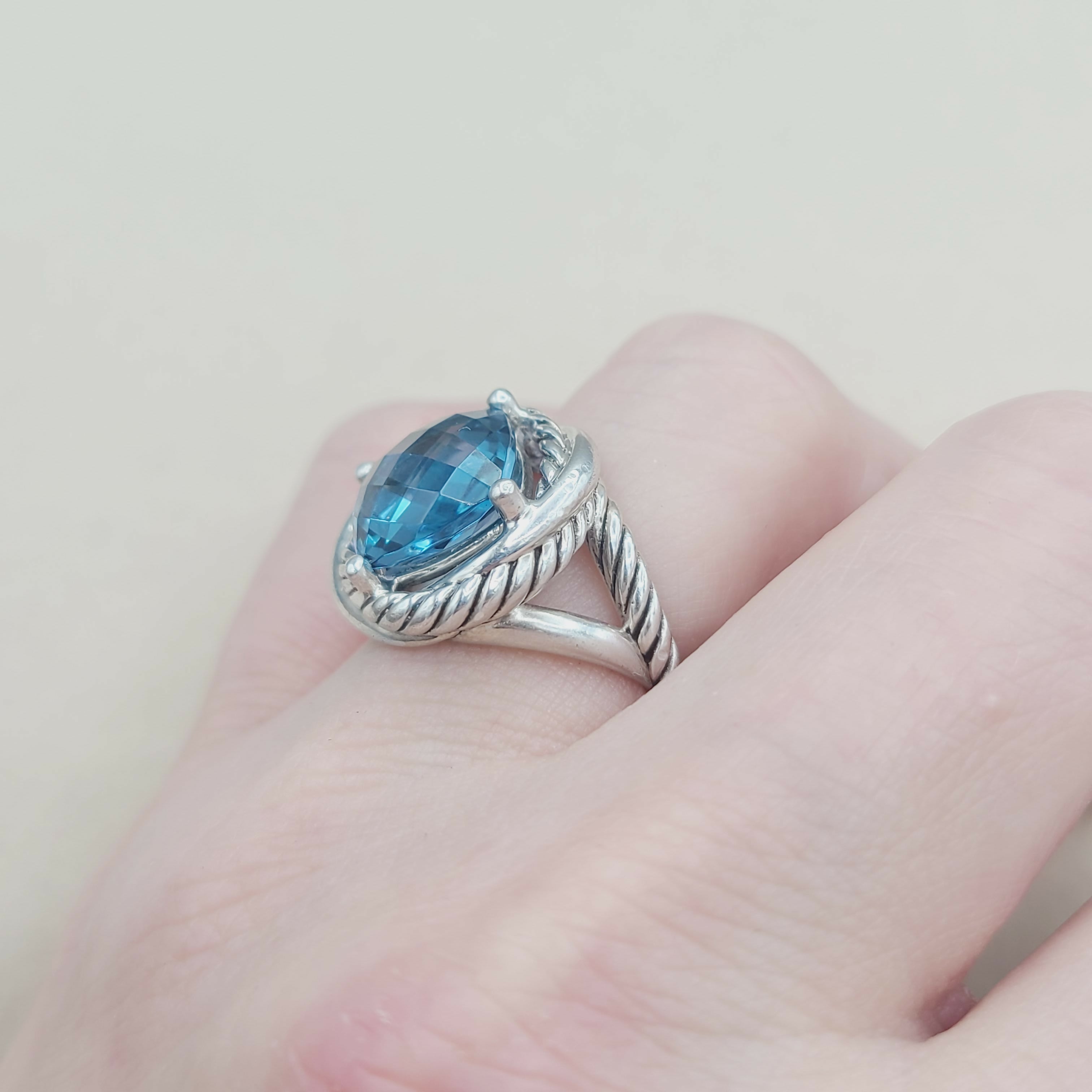 David Yurman Infinity Ring 11mm Blue Topaz、mySite、hinf8tx79