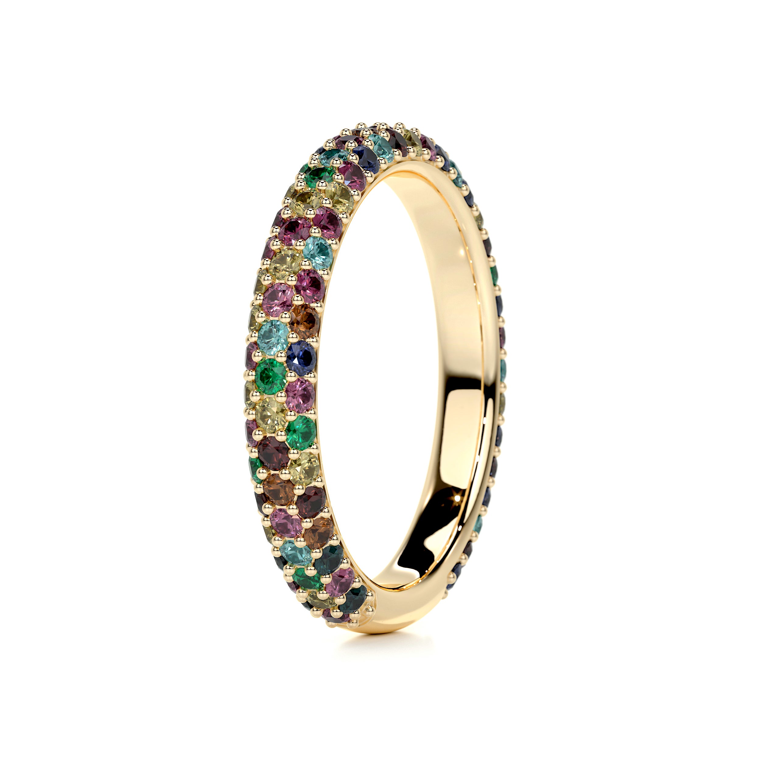 Emma Rainbow Gemstone Wedding Ring (1.25 Carat) -18K Yellow Gold、mySite、hinf8tx79
