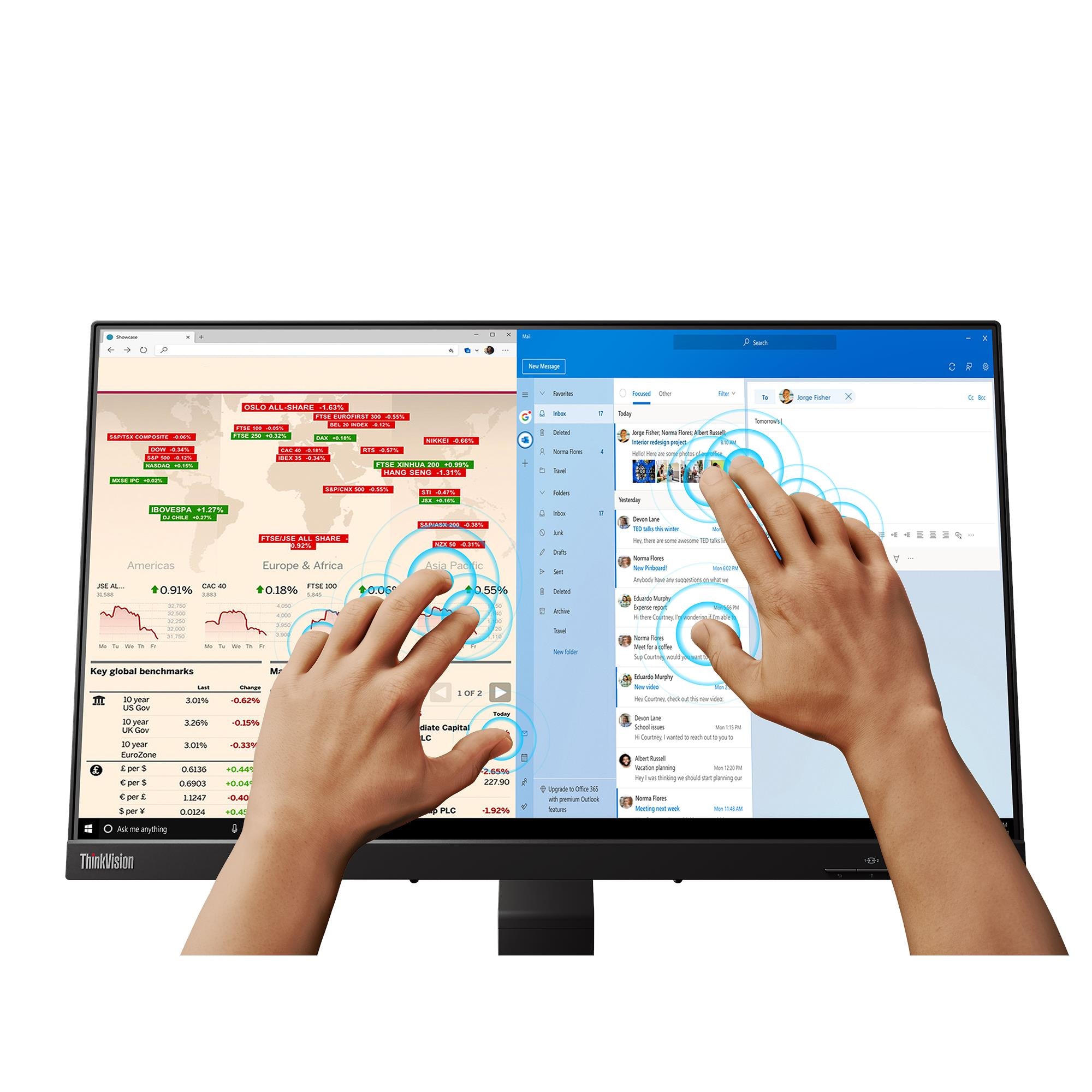 Lenovo ThinkVision T24t-20 23.8 Full HD Touch IPS Monitor、mySite、camillekostekn