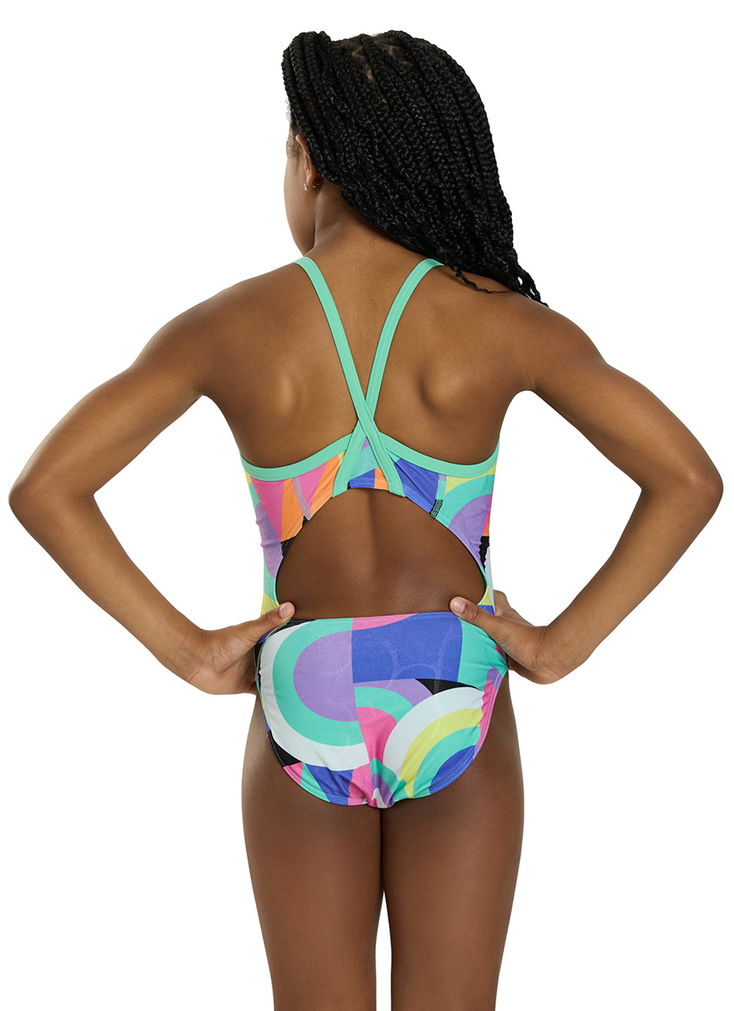 Sporti HydroLast Flashback Frenzy Thin Strap One Piece Swimsuit (22-40)、mySite、noshort