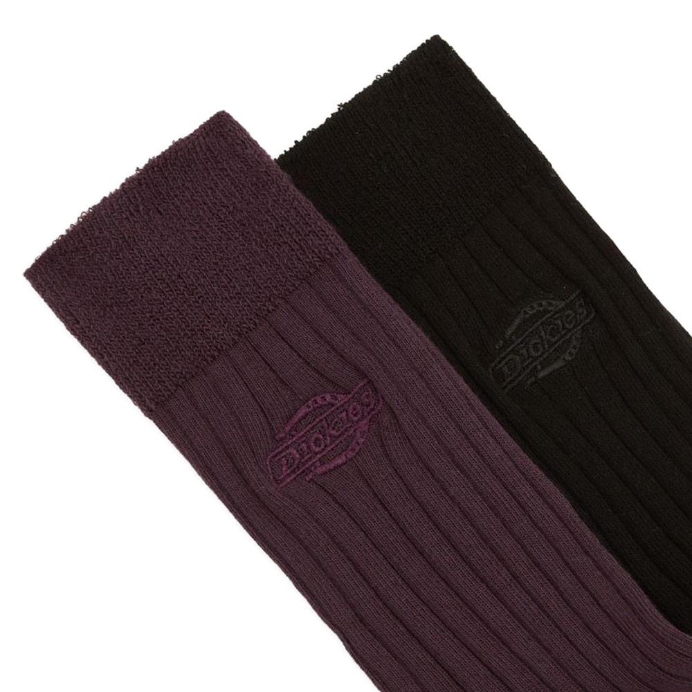  Dickies Rib Socks 2-Pack - Plum Perfect、mySite、merchandisen