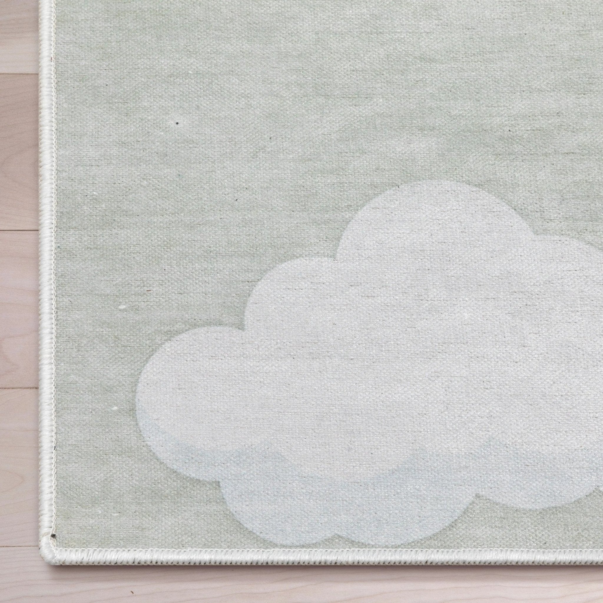 Cloud 9 Modern Sage Green Kids Flat-Weave Rug、mySite、gigharbornorthrealestate