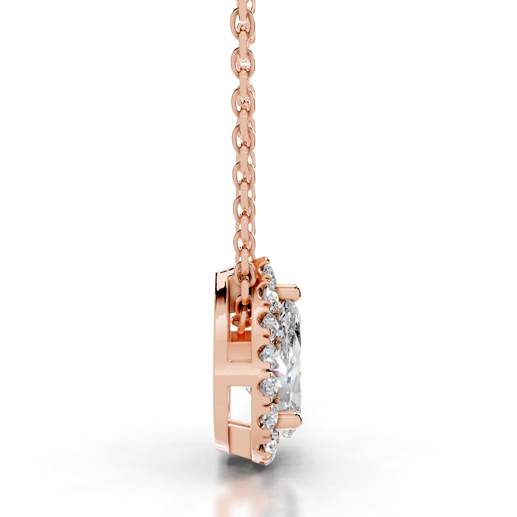 Chantal Lab Grown Diamond Pendant (1.2 Carat) -14K Rose Gold、mySite、hinf8tx79