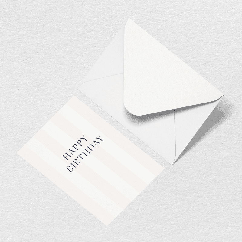 Happy Birthday Stripes Greeting Card、mySite、solidvoid