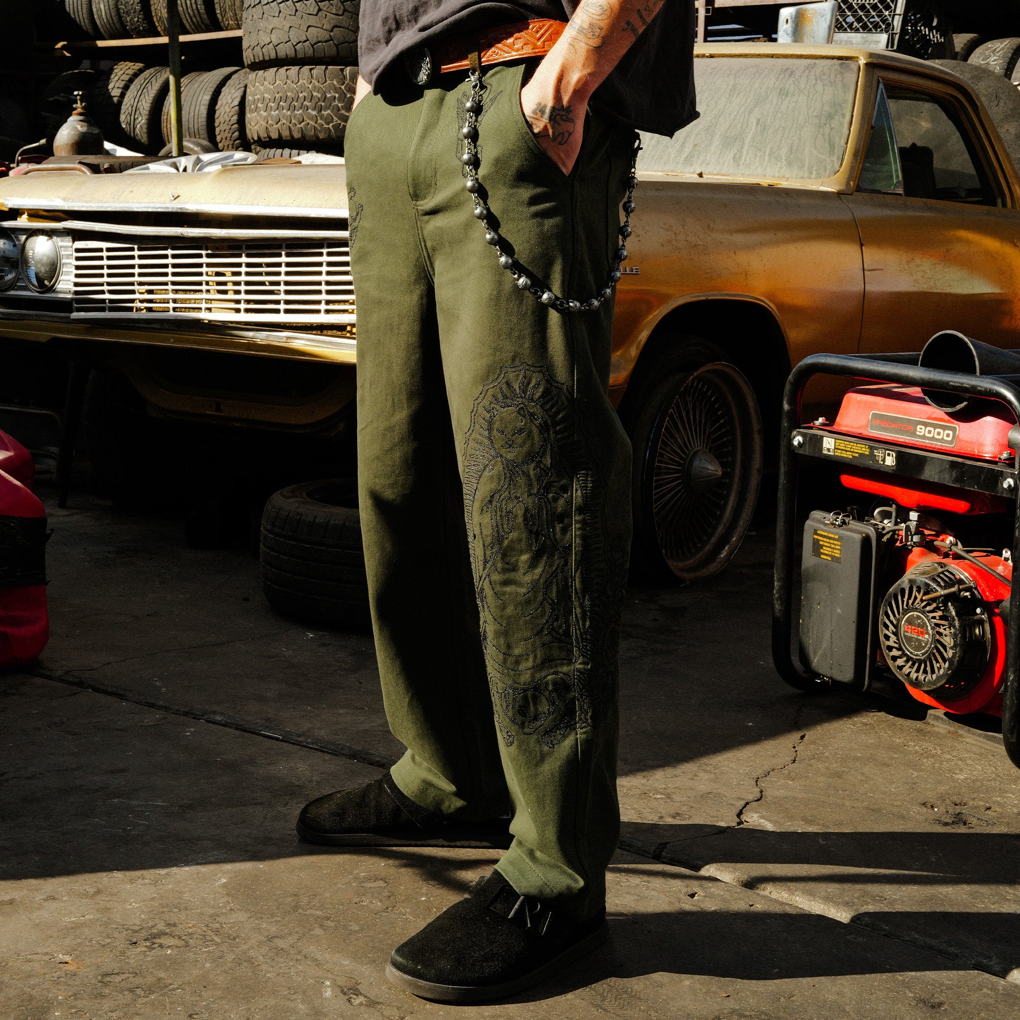  Mother Nerm Twill Pants (Dark Olive)、mySite、merchandisen