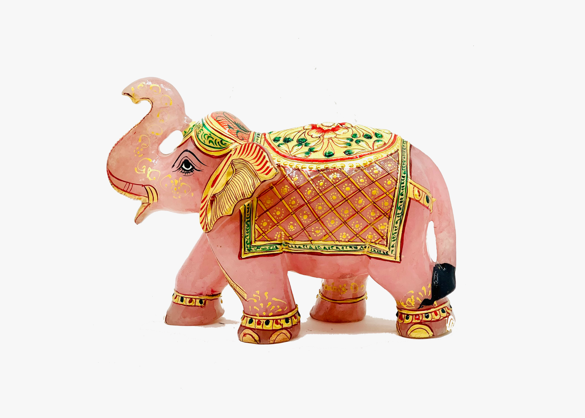 Elephant Statue - Rose Quartz (Large, 25cm )、mySite、topwebapps