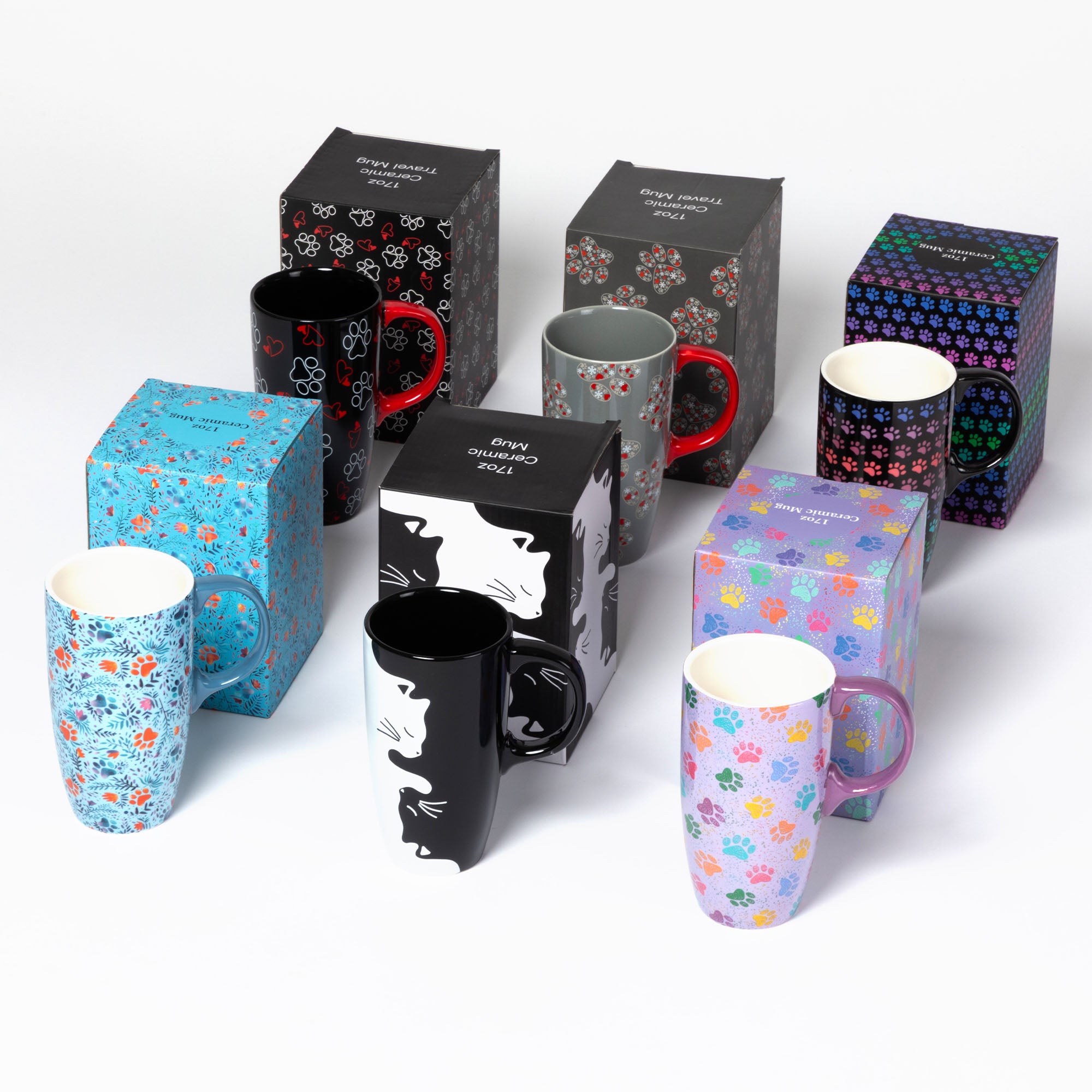 Paws & Prints Tall Ceramic Mug、mySite、camillekostekn