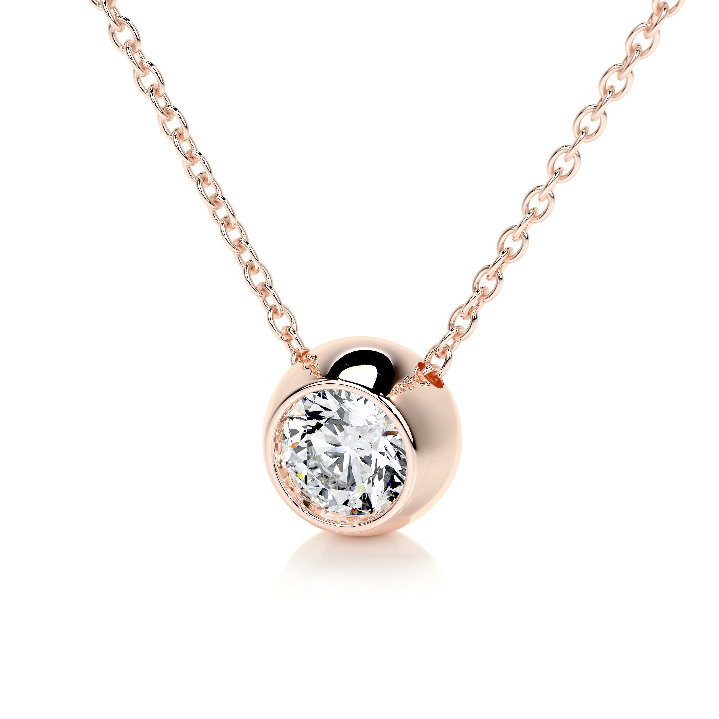 Petit Dorothy Lab Grown Diamond Pendant -14K Rose Gold、mySite、hinf8tx79