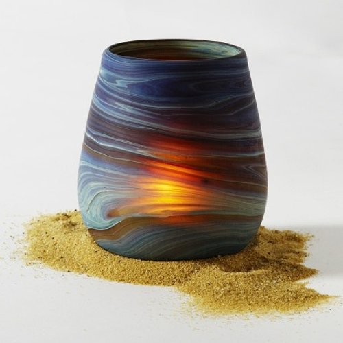 Small Candle Phoenician Vase - Ancient Beauty Phoenician Glass Vase. Each is Unique. Museum Quality Looks and Feels(2.5 Inch)、mySite、topwebapps
