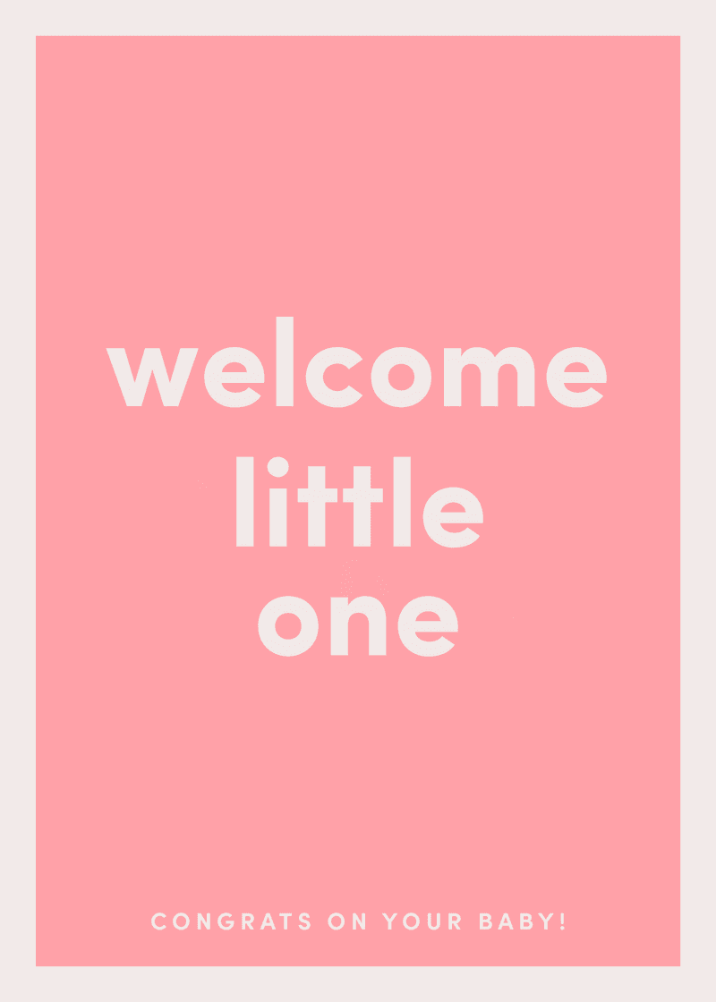 Welcome Little One Greeting Card、mySite、solidvoid