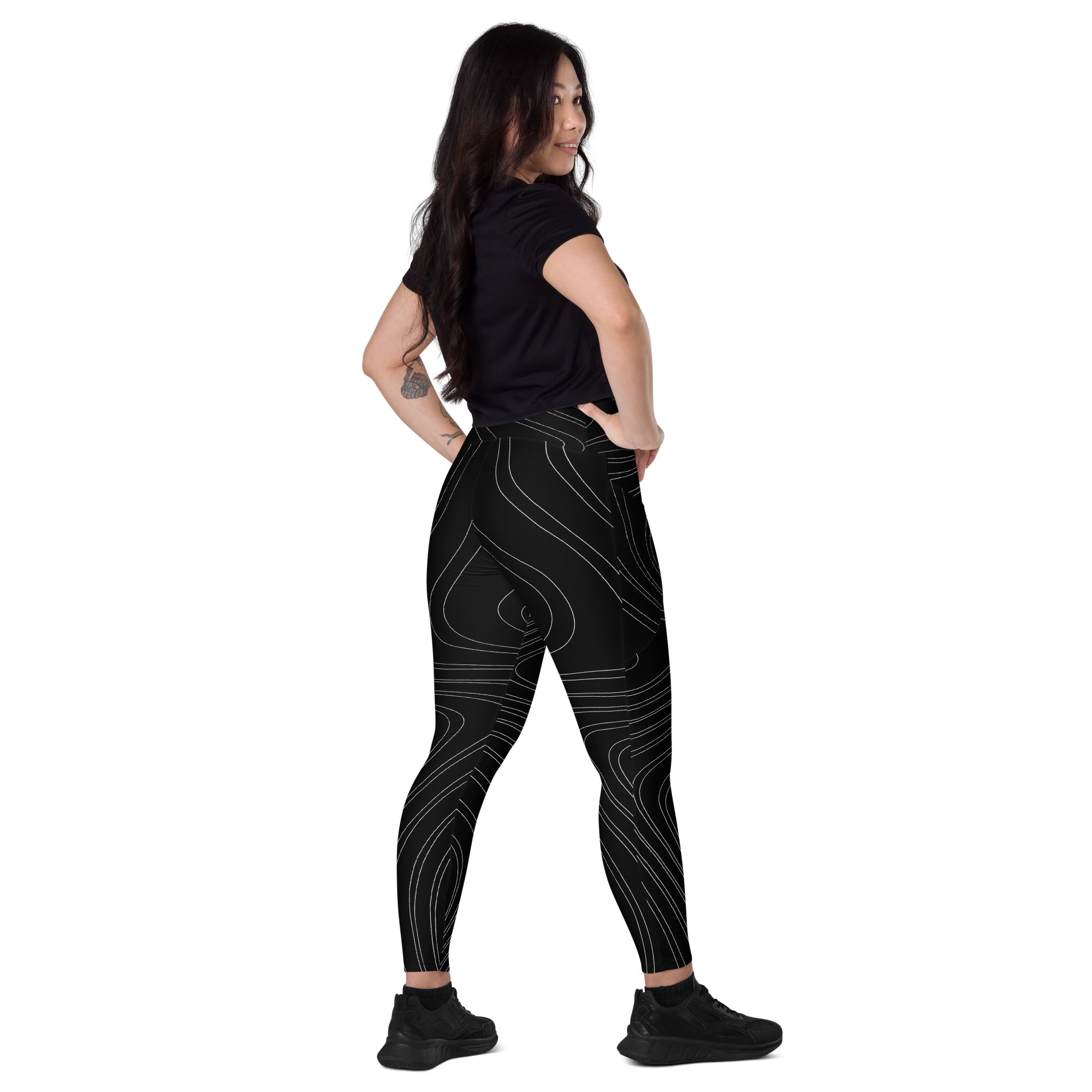 Women's Black Swirl Leggings、mySite、gigharbornorthrealestate