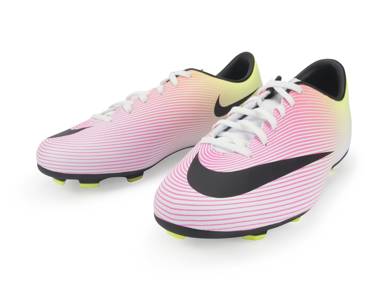 Nike Kids Mercurial Victory V FG White/Black/Volt、mySite、noshort