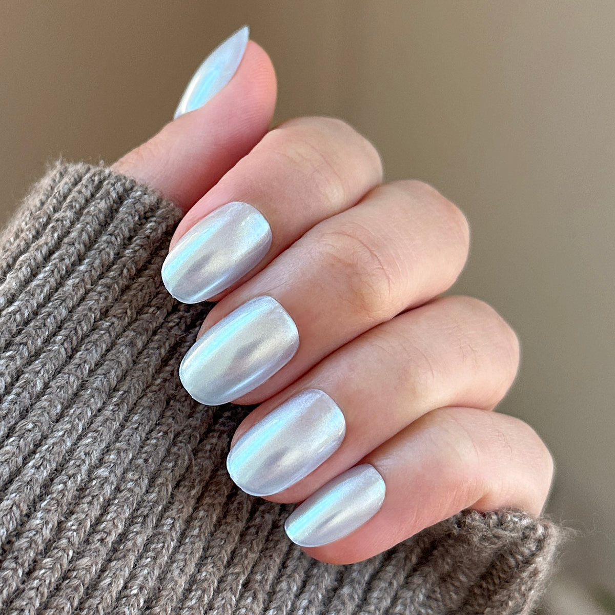 Sky Chrome - Press-On | Short | Round、mySite、solidvoid