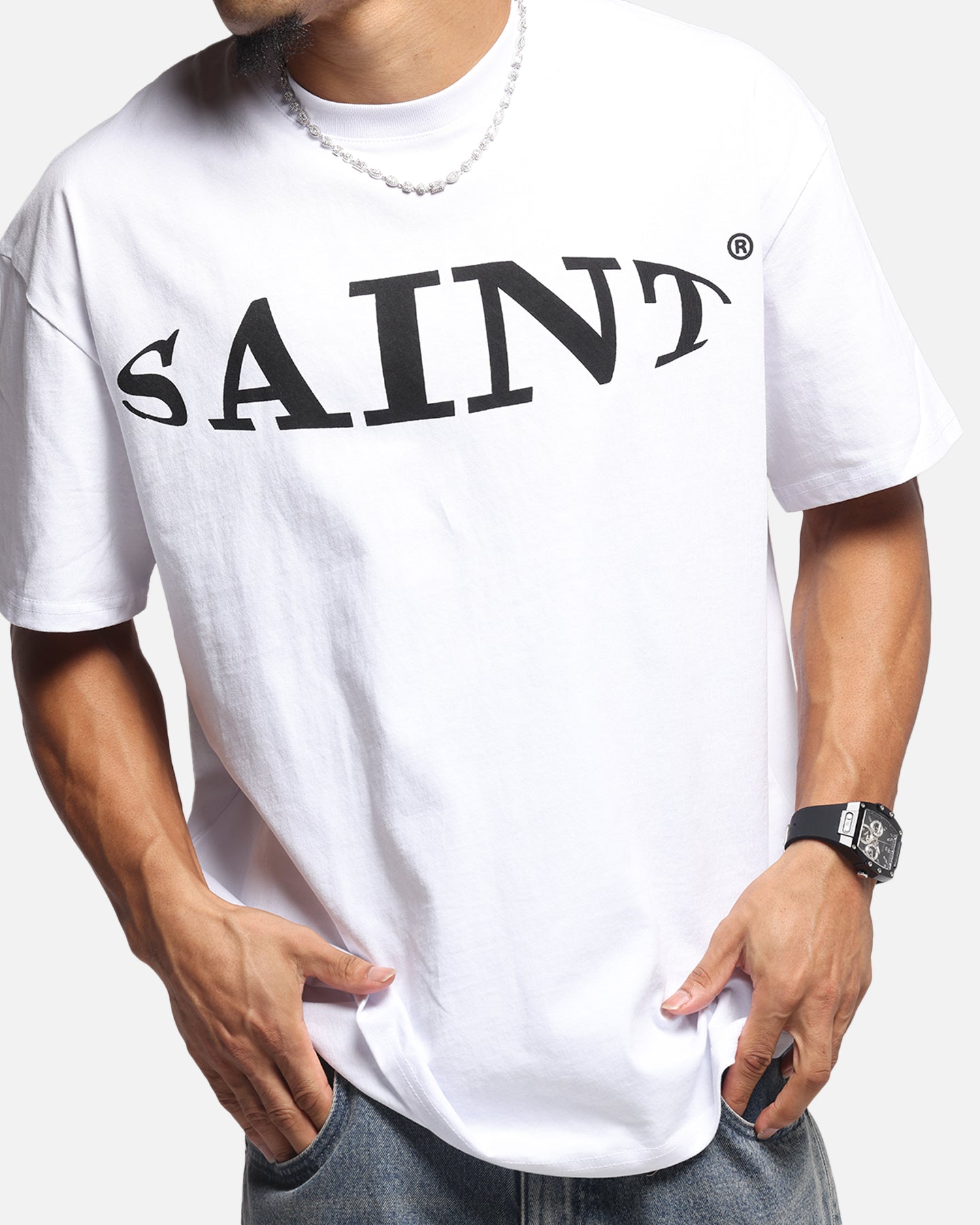 Saint Morta Vision Boxy T-Shirt White、mySite、zt4zffjzw