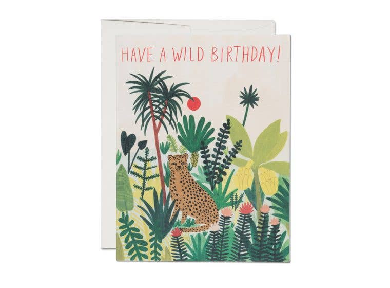 Red Cap Cards - Cheetah Birthday greeting card、mySite、garagedoors4me