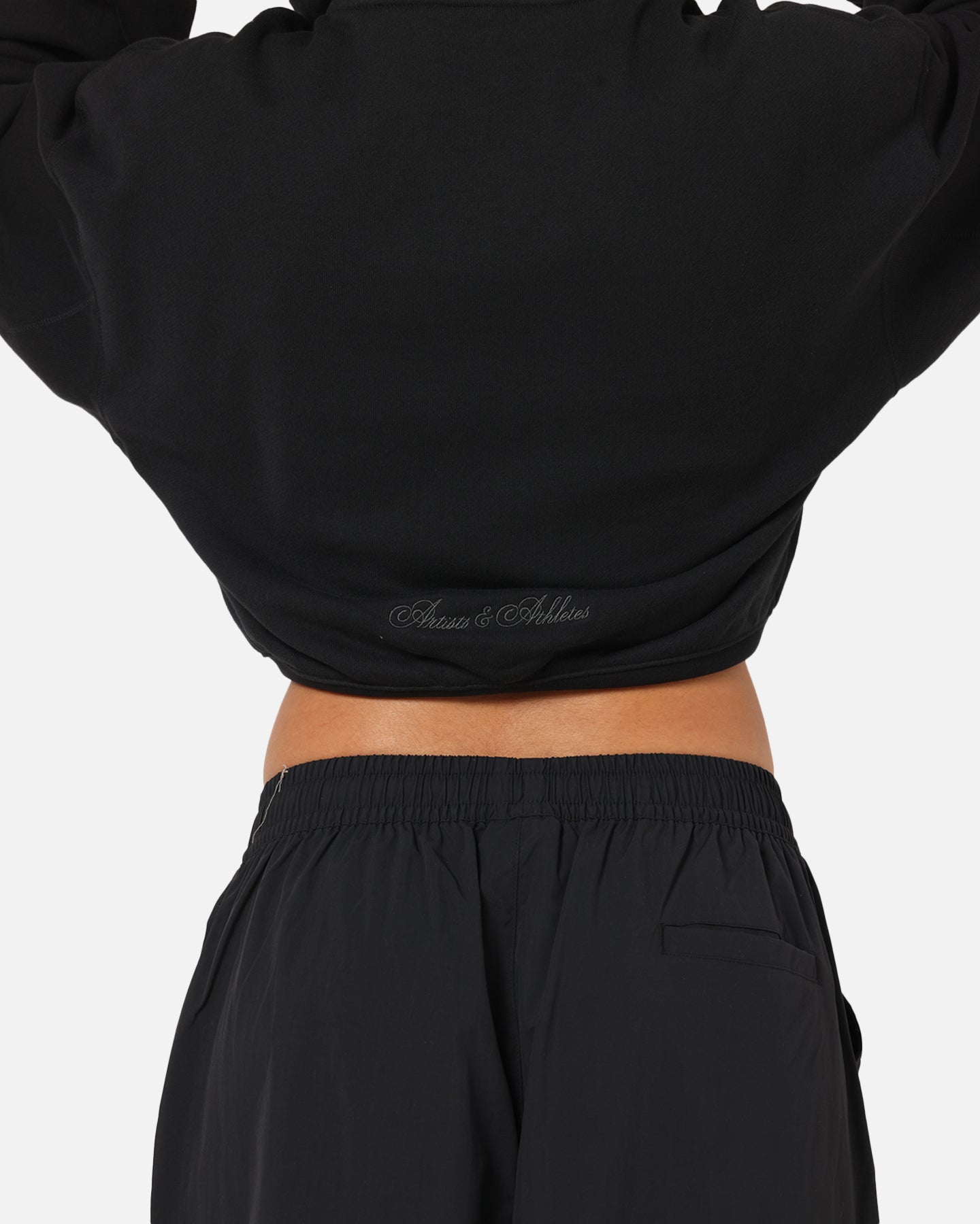 Nike Women's Sportswear Full-Zip Cropped French Terry Hoodie Black、mySite、zt4zffjzw