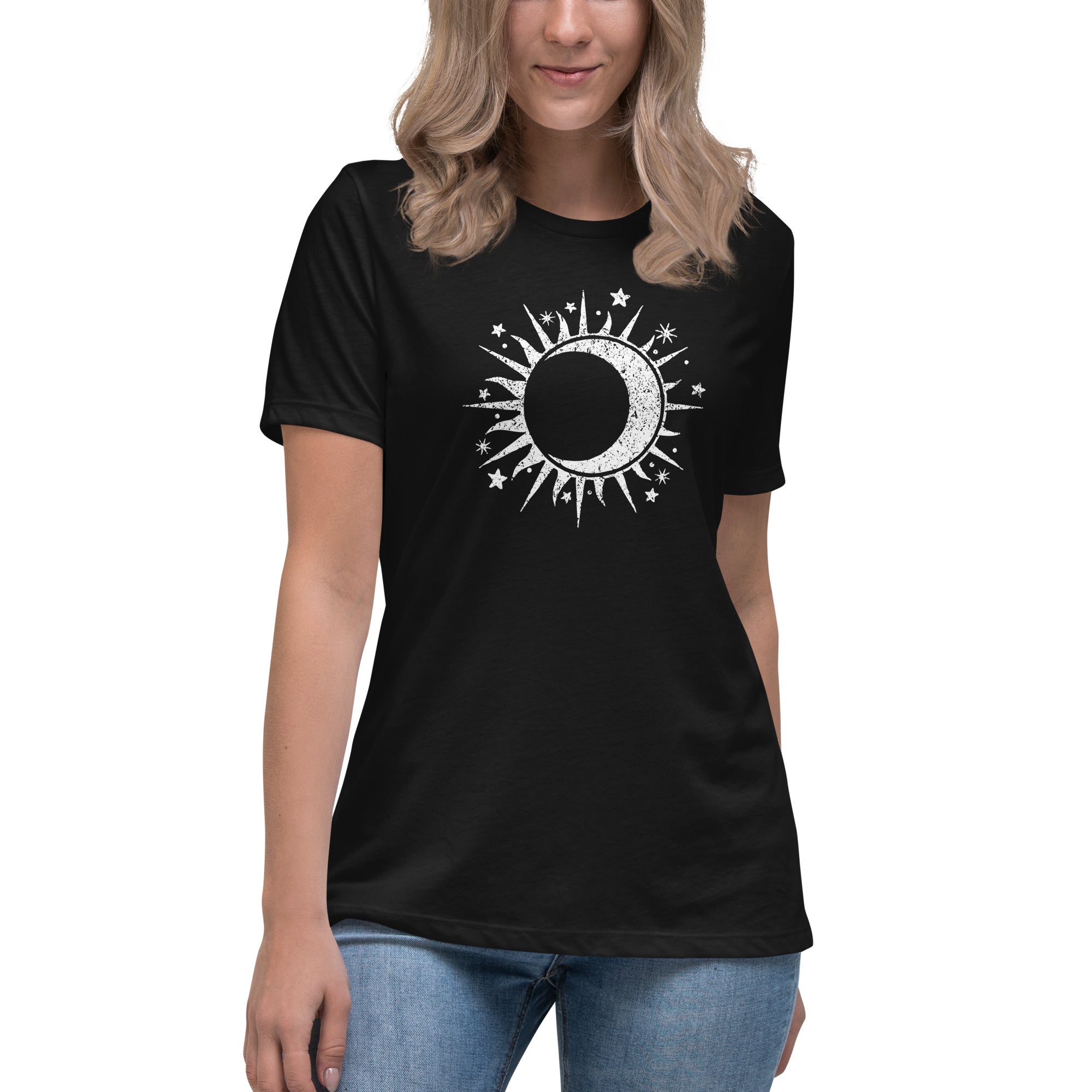 Celestial Sun & Moon Women's Relaxed T-Shirt、mySite、camillekostekn