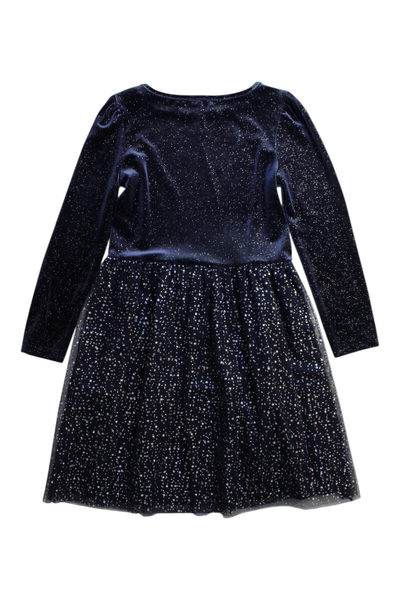 Crewcuts Sparkly Velvet Long Sleeve Dress, Size 8-19Y、mySite、g9winljtr