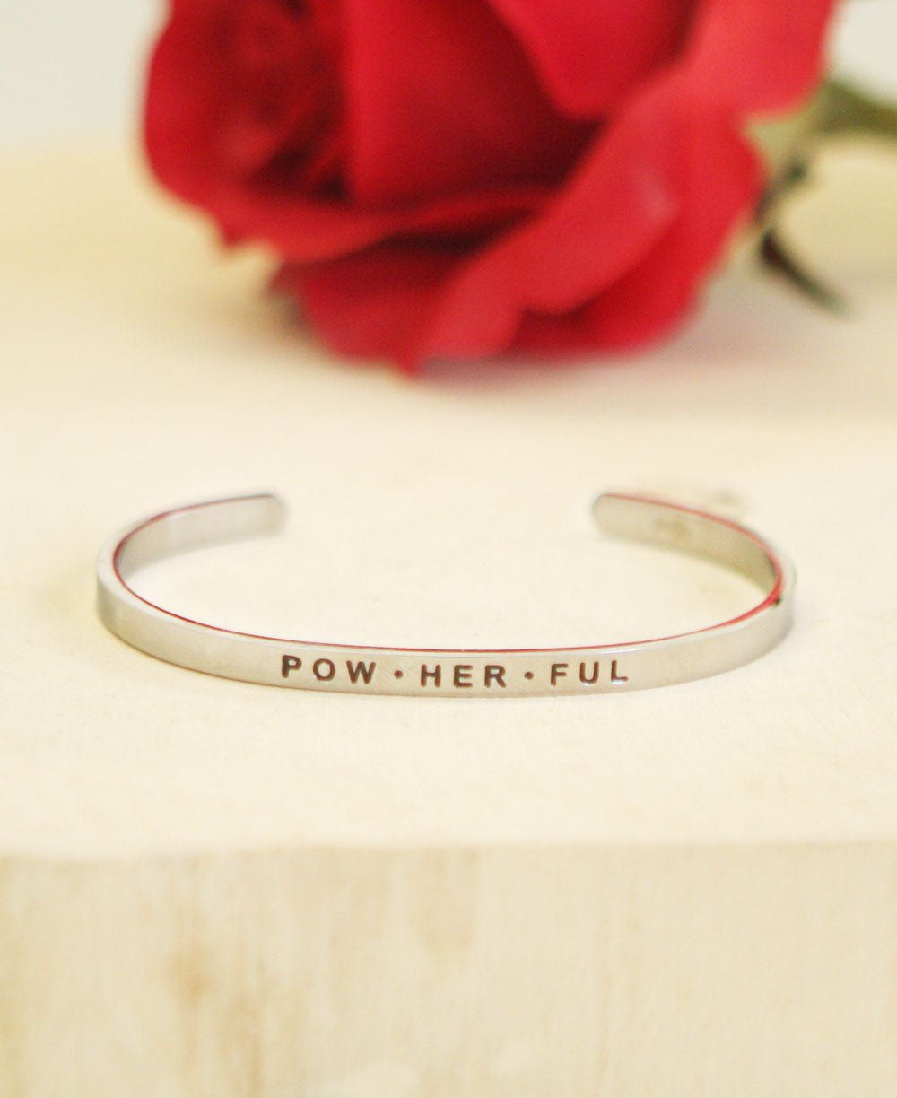 Women’s Empowerment Cuff Bracelet, Pow-her-ful、mySite、topwebapps