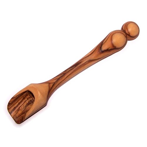 Handcrafted Olive Wood Salt Spoon or Scoop/Shovel - Small and Long (Length 4.8 Inches Long) - Asfour Outlet Trademark、mySite、topwebapps