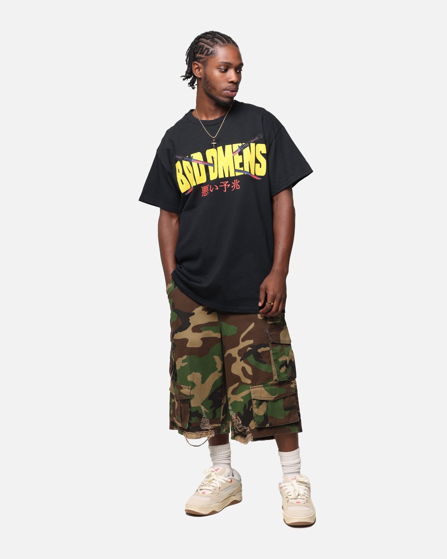 Bad Omens Samurai Girl T-Shirt Black、mySite、zt4zffjzw