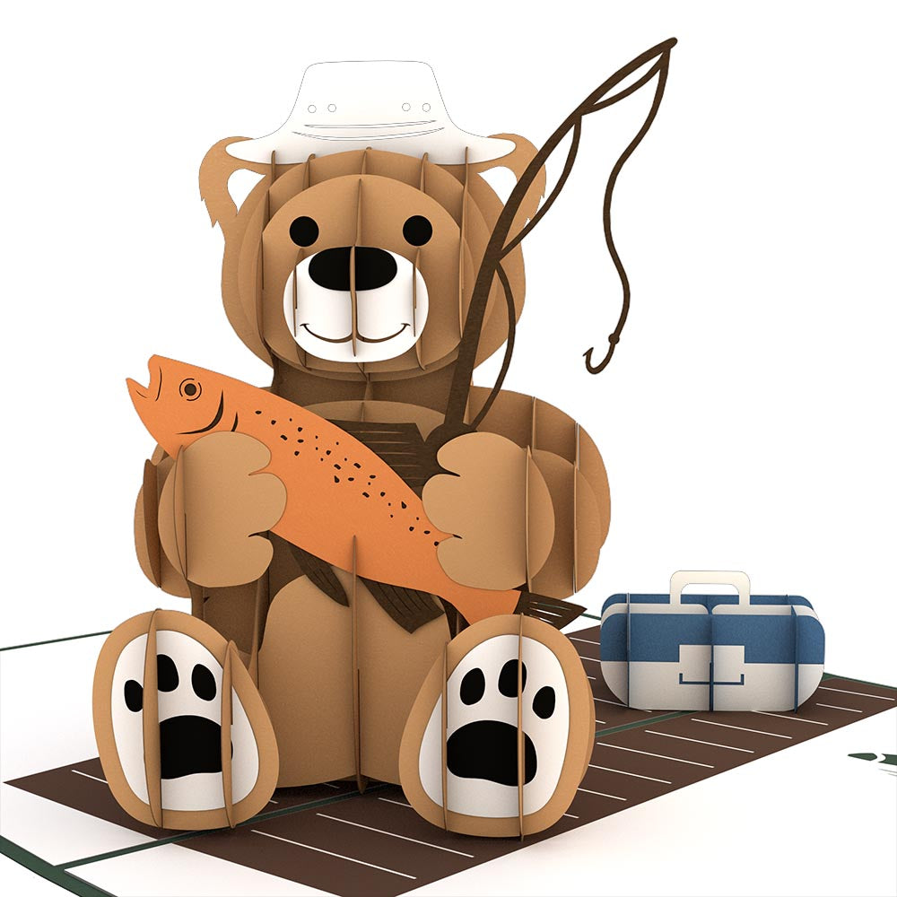 Fishing Bear Pop-Up Card、mySite、solidvoid